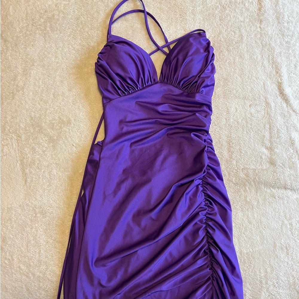 Windsor Purple Prom Dress with Sweetheart Neckline